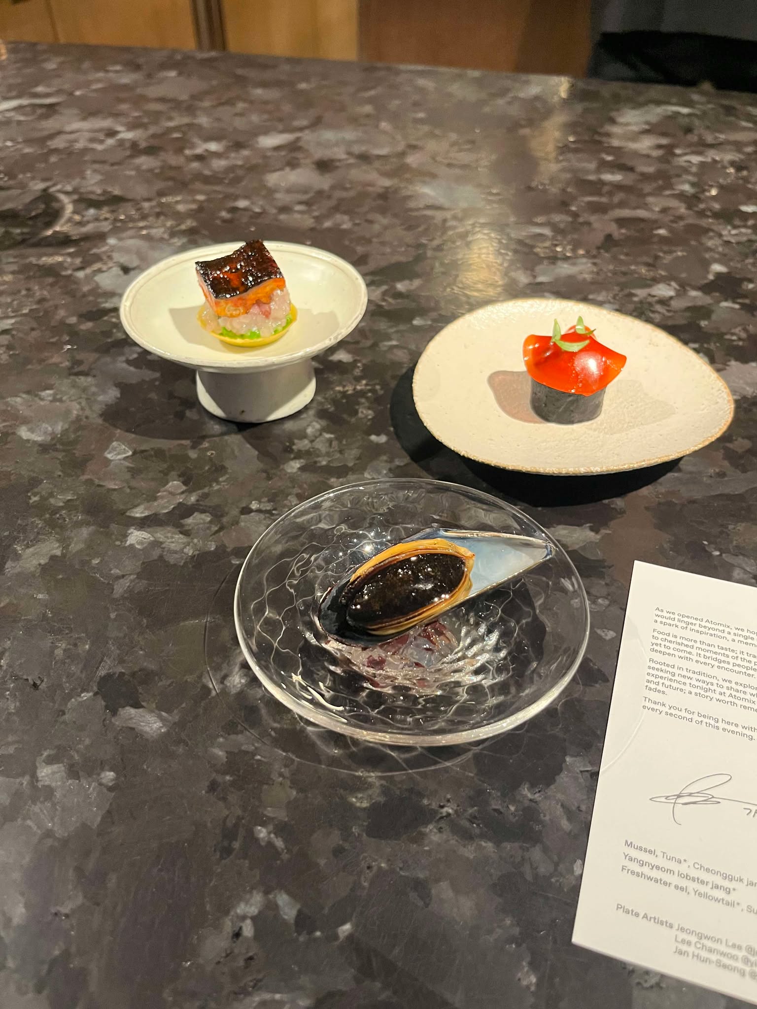 All Three Amuse Bouches Together